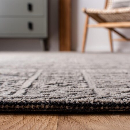 Safavieh 6 x 6 ft. Abstract 100 Percent Wool Pile Square Rug Grey & Black ABT967F-6SQ